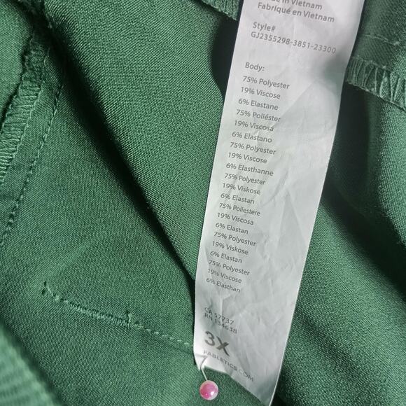 Fabletics Scrub Pants Womens 3X Hunter Green High Rise On Call Jogger Pockets - Picture 11 of 12